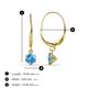 3 - Calla Blue Topaz (4mm) Solitaire Dangling Earrings 