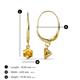 3 - Calla Citrine (4mm) Solitaire Dangling Earrings 