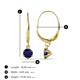 3 - Calla Blue Sapphire (4mm) Solitaire Dangling Earrings 