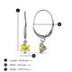 3 - Calla Yellow Sapphire (4mm) Solitaire Dangling Earrings 