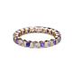 2 - Clarissa 3.00 mm Princess Cut Tanzanite and Diamond Eternity Band 