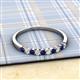 3 - Clara 2.40 mm Blue Sapphire and Diamond 10 Stone Wedding Band 