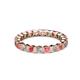 2 - Clarissa 3.00 mm Princess Cut Pink Tourmaline and Diamond Eternity Band 