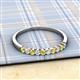 3 - Clara 2.40 mm Yellow Sapphire and Diamond 10 Stone Wedding Band 