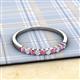 3 - Clara 2.40 mm Pink Sapphire and Diamond 10 Stone Wedding Band 
