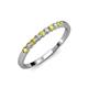 4 - Clara 2.40 mm Yellow Sapphire and Diamond 10 Stone Wedding Band 