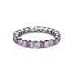 2 - Clarissa 3.00 mm Princess Cut Amethyst and Diamond Eternity Band 