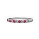 1 - Clara 2.40 mm Ruby and Diamond 10 Stone Wedding Band 
