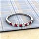 3 - Clara 2.40 mm Ruby and Diamond 10 Stone Wedding Band 