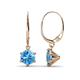1 - Calla Blue Topaz (6.5mm) Solitaire Dangling Earrings 