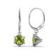 1 - Calla Peridot (6.5mm) Solitaire Dangling Earrings 