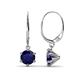 1 - Calla Blue Sapphire (6mm) Solitaire Dangling Earrings 