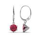 1 - Calla Ruby (6mm) Solitaire Dangling Earrings 