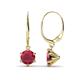 1 - Calla Ruby (6mm) Solitaire Dangling Earrings 