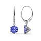 1 - Calla Tanzanite (6.5mm) Solitaire Dangling Earrings 