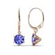 1 - Calla Tanzanite (6.5mm) Solitaire Dangling Earrings 