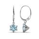 1 - Calla Aquamarine (6.5mm) Solitaire Dangling Earrings 