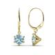 1 - Calla Aquamarine (6.5mm) Solitaire Dangling Earrings 