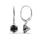 1 - Calla Black Diamond (6mm) Solitaire Dangling Earrings 