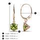 2 - Calla Peridot (6.5mm) Solitaire Dangling Earrings 