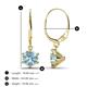 2 - Calla Aquamarine (6.5mm) Solitaire Dangling Earrings 