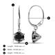 2 - Calla Black Diamond (6mm) Solitaire Dangling Earrings 