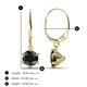 2 - Calla Black Diamond (6mm) Solitaire Dangling Earrings 