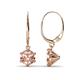 1 - Calla Morganite (6.5mm) Solitaire Dangling Earrings 