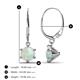 2 - Calla Opal (6mm) Solitaire Dangling Earrings 
