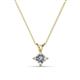 1 - Jassiel 5.00 mm Princess Cut Forever Brilliant Moissanite Double Bail Solitaire Pendant Necklace 