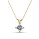 1 - Jassiel 6.00 mm Princess Cut Forever Brilliant Moissanite Double Bail Solitaire Pendant Necklace 