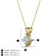 3 - Jassiel 6.00 mm Princess Cut Forever Brilliant Moissanite Double Bail Solitaire Pendant Necklace 