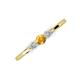 3 - Shirley 4.00 mm Round Citrine and Lab Grown Diamond Three Stone Engagement Ring 