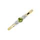 3 - Shirley 4.00 mm Round Peridot and Lab Grown Diamond Three Stone Engagement Ring 