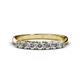 1 - Reina 3.00 mm Forever Brilliant Moissanite 7 Stone Wedding Band 