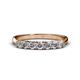 1 - Reina 3.00 mm Forever One Moissanite 7 Stone Wedding Band 