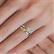5 - Ria 4.00 mm Round Citrine and Lab Grown Diamond Split Shank 2 Stone Engagement Ring 