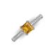 3 - Serina Classic Princess Cut Citrine and Round Lab Grown Diamond 3 Row Micro Pave Shank Engagement Ring 