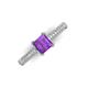 3 - Serina Classic Princess Cut Amethyst and Round Lab Grown Diamond 3 Row Micro Pave Shank Engagement Ring 