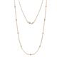 1 - Adia (9 Stn/2mm) Citrine on Cable Necklace 