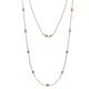 1 - Adia (9 Stn/2.3mm) Pink Tourmaline on Cable Necklace 