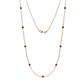 1 - Adia (9 Stn/2.7mm) Red Garnet on Cable Necklace 