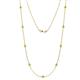 1 - Adia (9 Stn/3mm) Peridot on Cable Necklace 