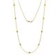 1 - Adia (9 Stn/3mm) Yellow Diamond on Cable Necklace 