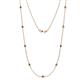 1 - Adia (9 Stn/3mm) Green Garnet on Cable Necklace 