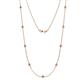 1 - Adia (9 Stn/3mm) Pink Tourmaline on Cable Necklace 