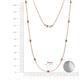 3 - Adia (9 Stn/3mm) Pink Tourmaline on Cable Necklace 