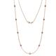 1 - Adia (9 Stn/3.4mm) Rhodolite Garnet on Cable Necklace 
