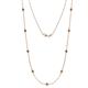 1 - Adia (9 Stn/3.4mm) Smoky Quartz on Cable Necklace 