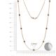 2 - Adia (9 Stn/3.4mm) Smoky Quartz on Cable Necklace 